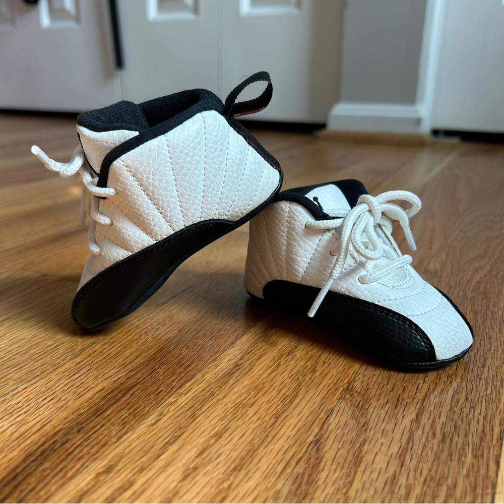 Baby Air Jordan 12 Retro Black/White Size 3C